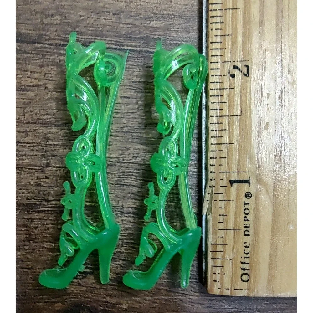 Mattel | Toys | Mattel Barbie Doll Shoes Green Wrap High Heels Squishy ...